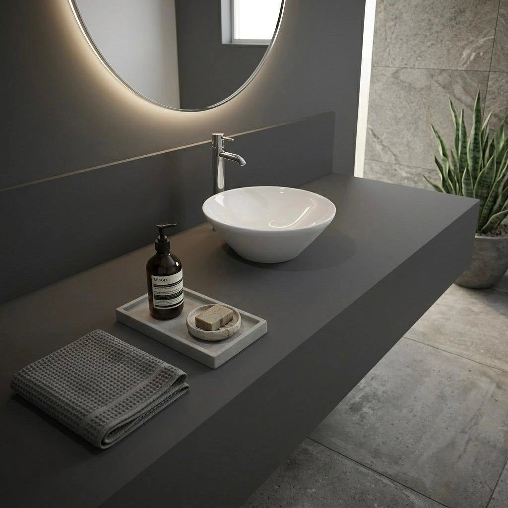 Lavabo appoggio tondo Rak Ceramics Bianco