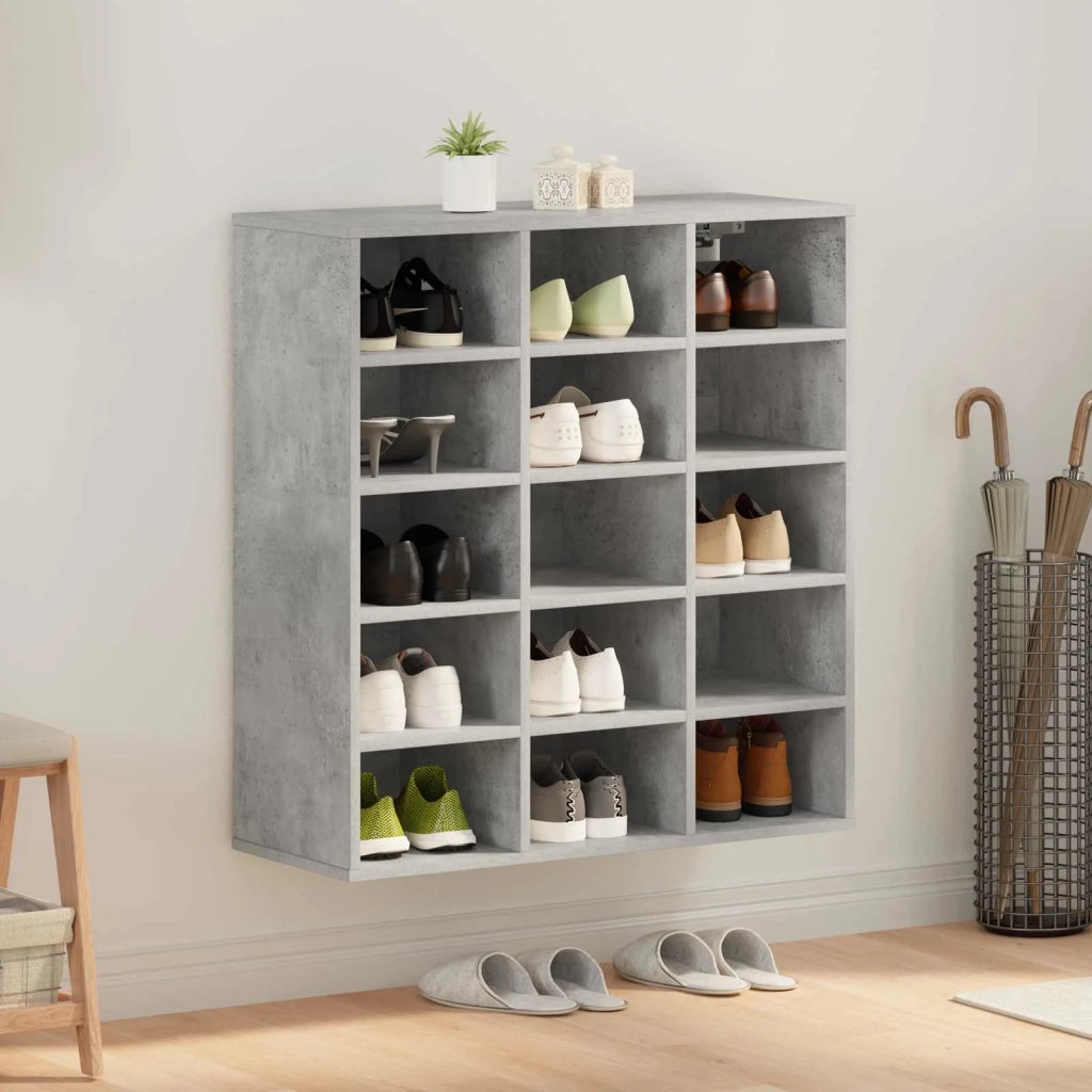 Scarpiera | Mobile per scarpe Grigio cemento 77,5 x 30 x 83,5 cm
