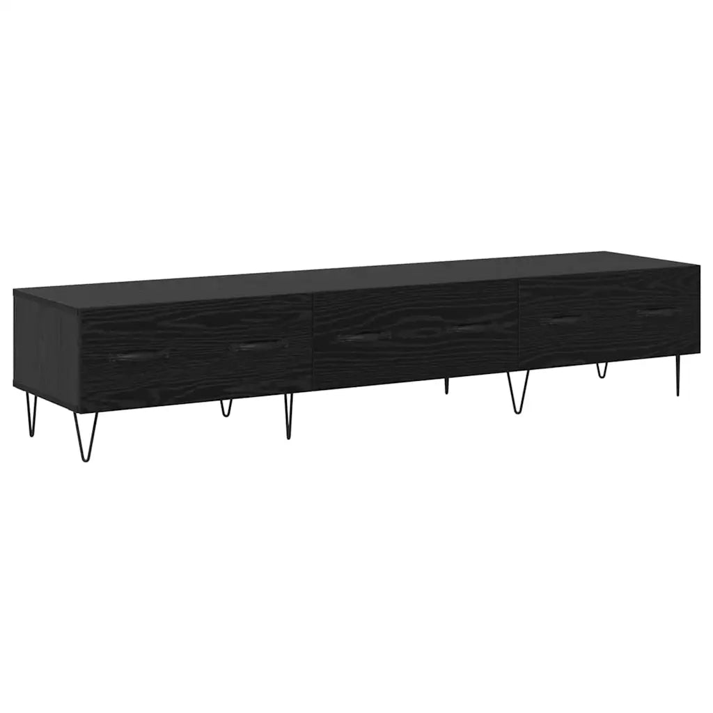 Mobile TV | Armadietto TV | Mobile Porta TV Rovere nero 150 x 36 x 30 cm Legno multistrato