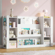 LIBRERIA per bambini con scomparti aperti 140 x 30 x 95 cm MDF bianco