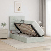 Letto con contenitore LED e materasso Grigio Chiaro 3460110
