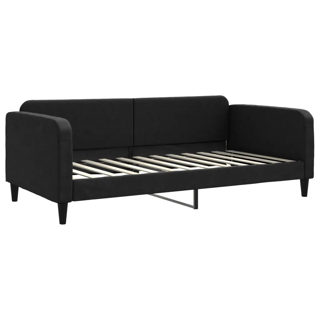 Divano Letto Estraibile con Cassetti-Sofa Letto-Daybed Nero 100x200 cm in Tessuto 491803