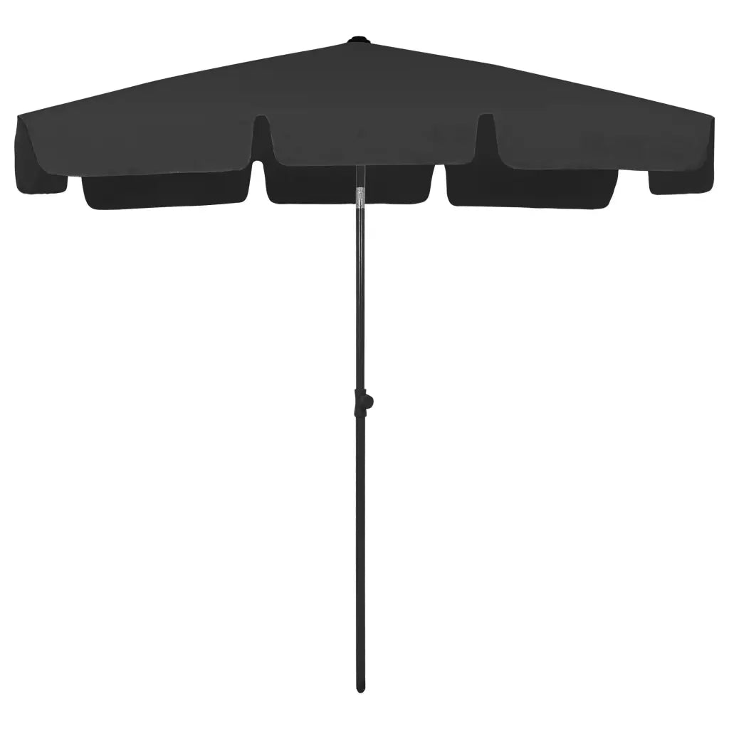 Ombrellone da Spiaggia-Ombrellone da mare Nero 200x125 cm