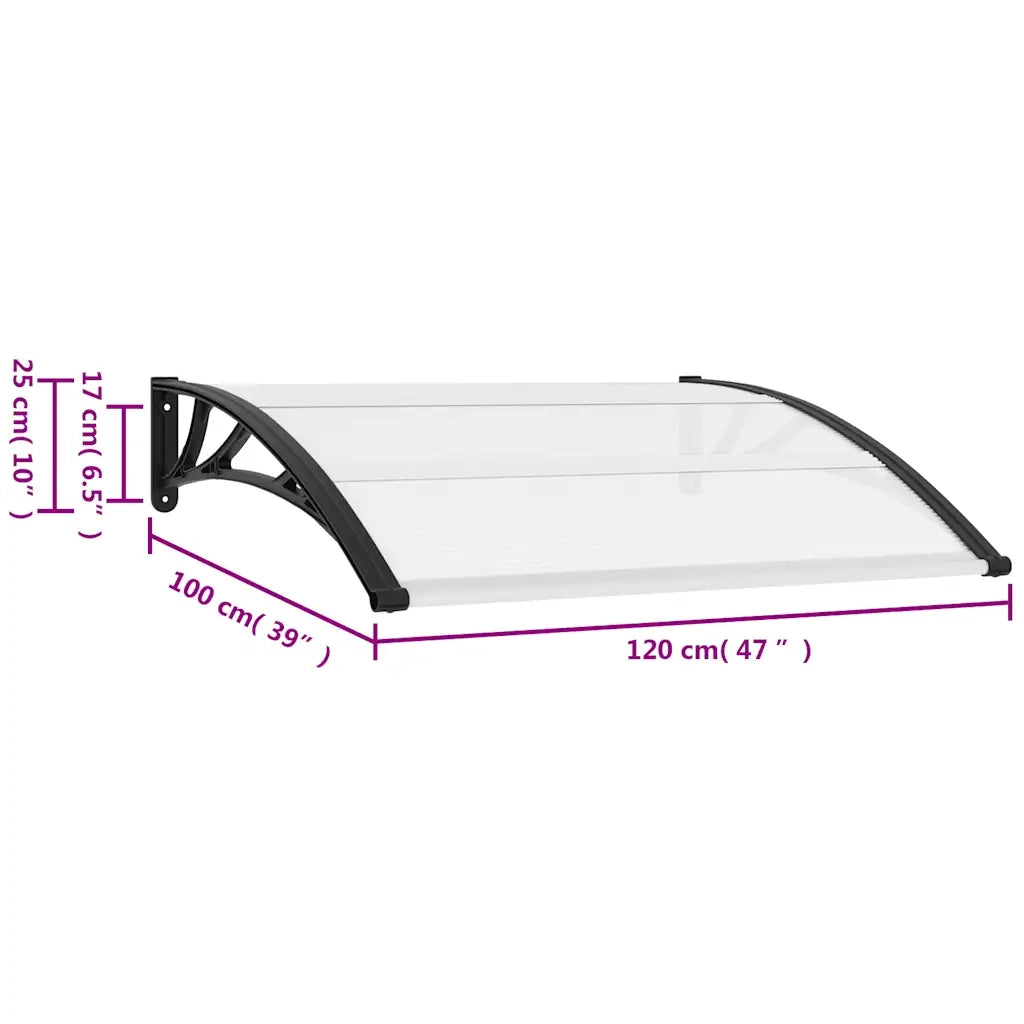 Pensilina per Porta 120x100 cm in PC CFW2073976