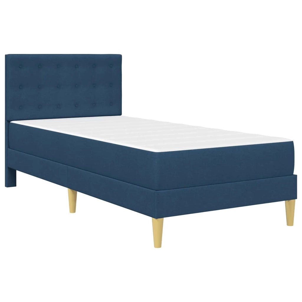 Struttura letto con materasso-Giroletto Blu 90 x 190 cm Tessuto