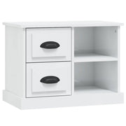 Comodino | Armadio da Notte | Mobiletto da notte Bianco Lucido 60x35,5x45 cm