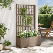 Vaso da Giardino con Trellis Marrone 80 x 36 x 140 cm PP 42036844