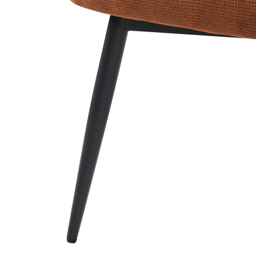 Divano da cucina Marrone Dorato Tessuto poliestere Rivestimento a 2 posti Struttura in metallo Gambe nere Panca