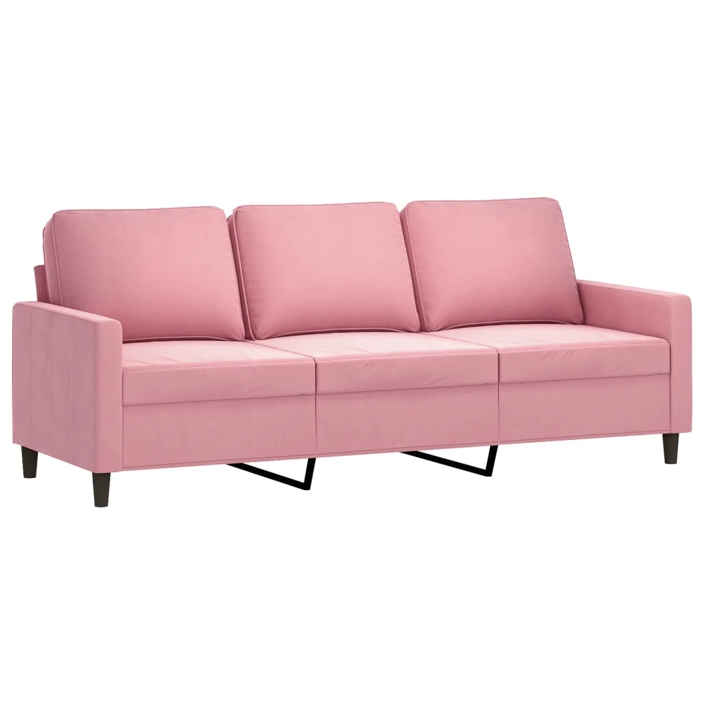 Divano a 3 Posti-Sofa 3 Posti rosa 180 cm in Velluto 814531