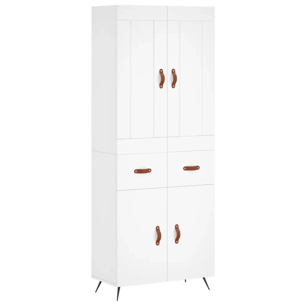 Credenza Bianca 69,5x34x180 cm in Legno Multistrato 3199849