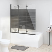 Box Doccia Pieghevole 3 Pannelli 130x130 cm in ESG Nero cod mxl 51788