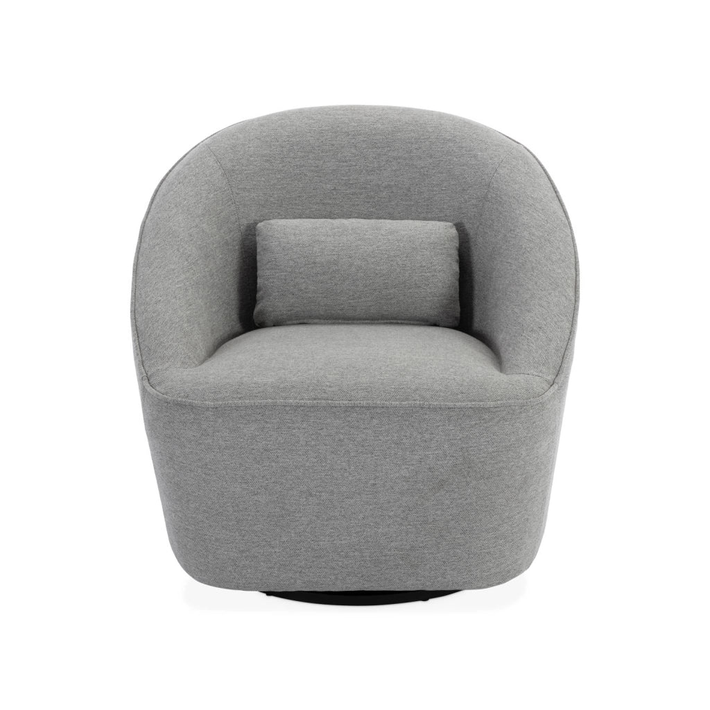 Poltrona girevole 360° con cuscino, grigio chiaro