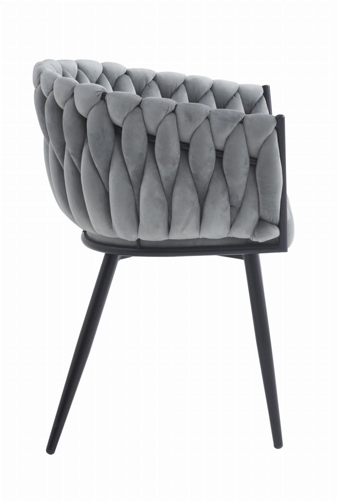 Valora MAYAN CHAIR Grigio chiaro Velluto imbottito x2