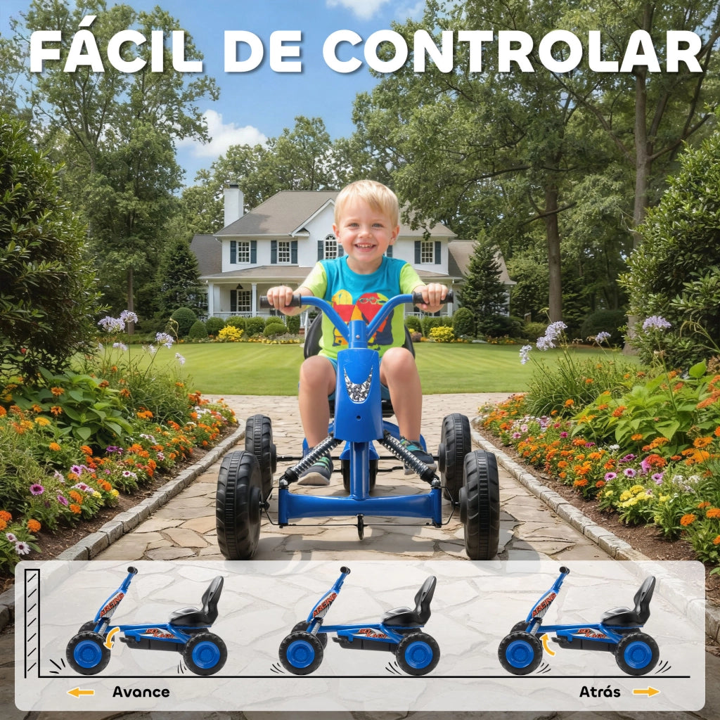 Go Kart per Bambini ¨C Minimal ¨C Acciaio PP Blu 30 kg