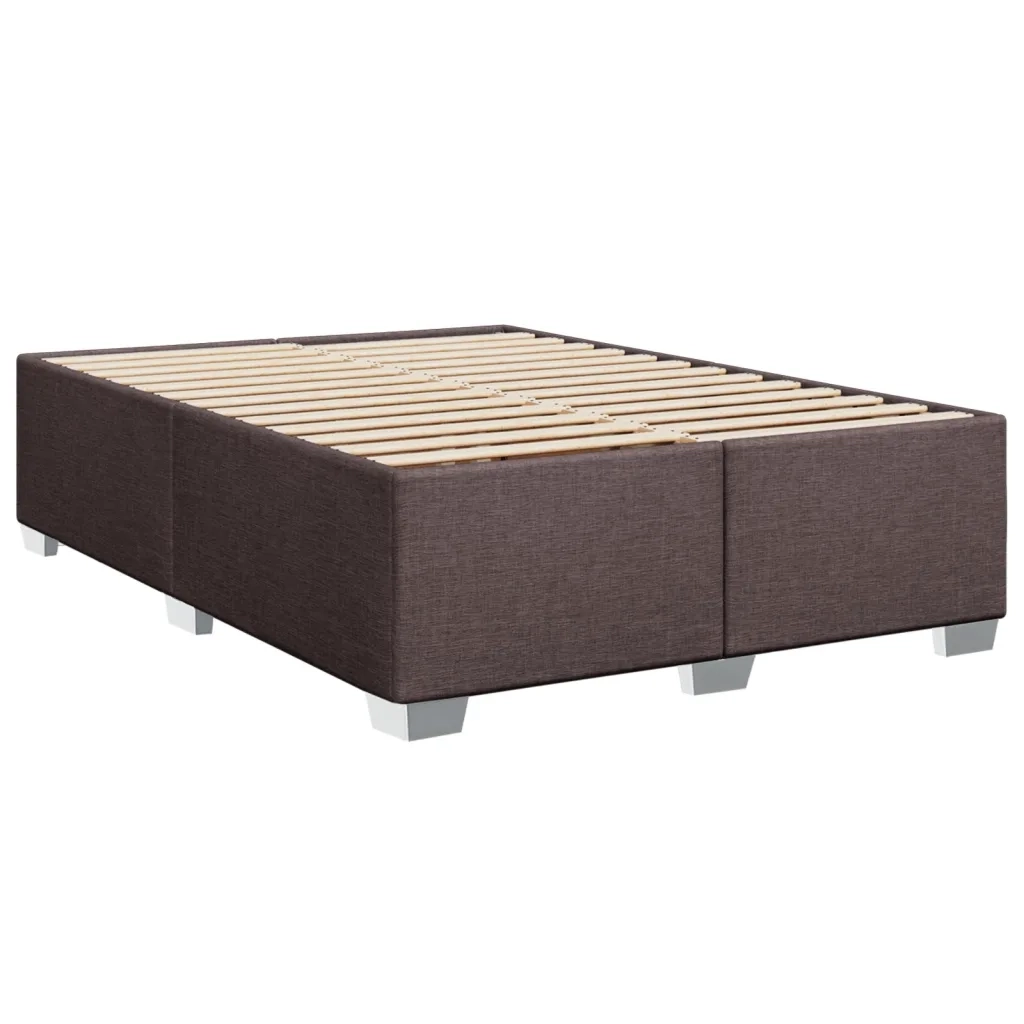 Giroletto a Molle con Materasso Marrone Scuro 160x200cm Tessuto 3290549