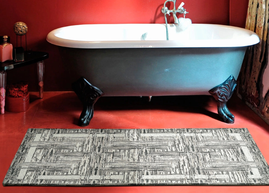 Tappeto Passatoia Cucina Corsia Retro Antiscivolo Disegno Bangkok By Suardi - 55x80 - Jeans