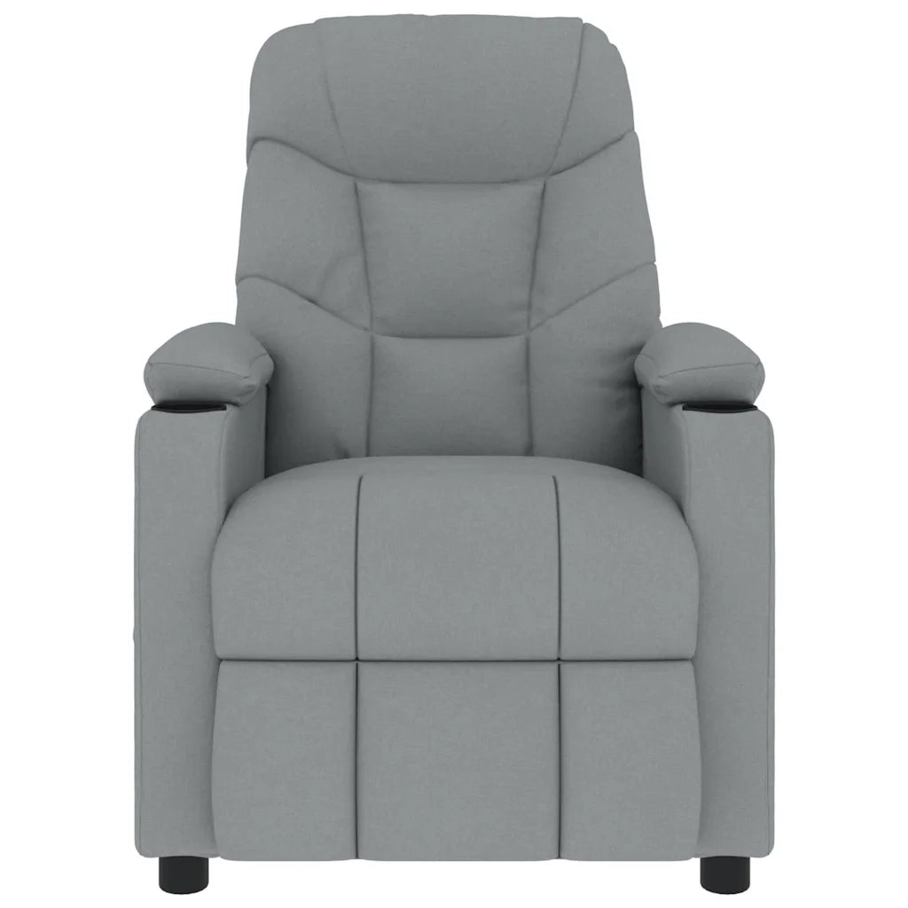 Poltrona Massaggiante in Tessuto Grigio Chiaro 339092