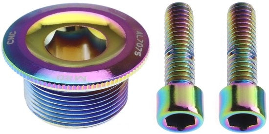 Copertura di manubrio per bicicletta M20 - Lega di alluminio leggera - 1 pezzo Copertura di manubrio - 2 pezzi Bulloni - Compatibile con Shimano - Alta resistenza e anticorrosione - Copertura del manubrio del gruppo di trasmissione