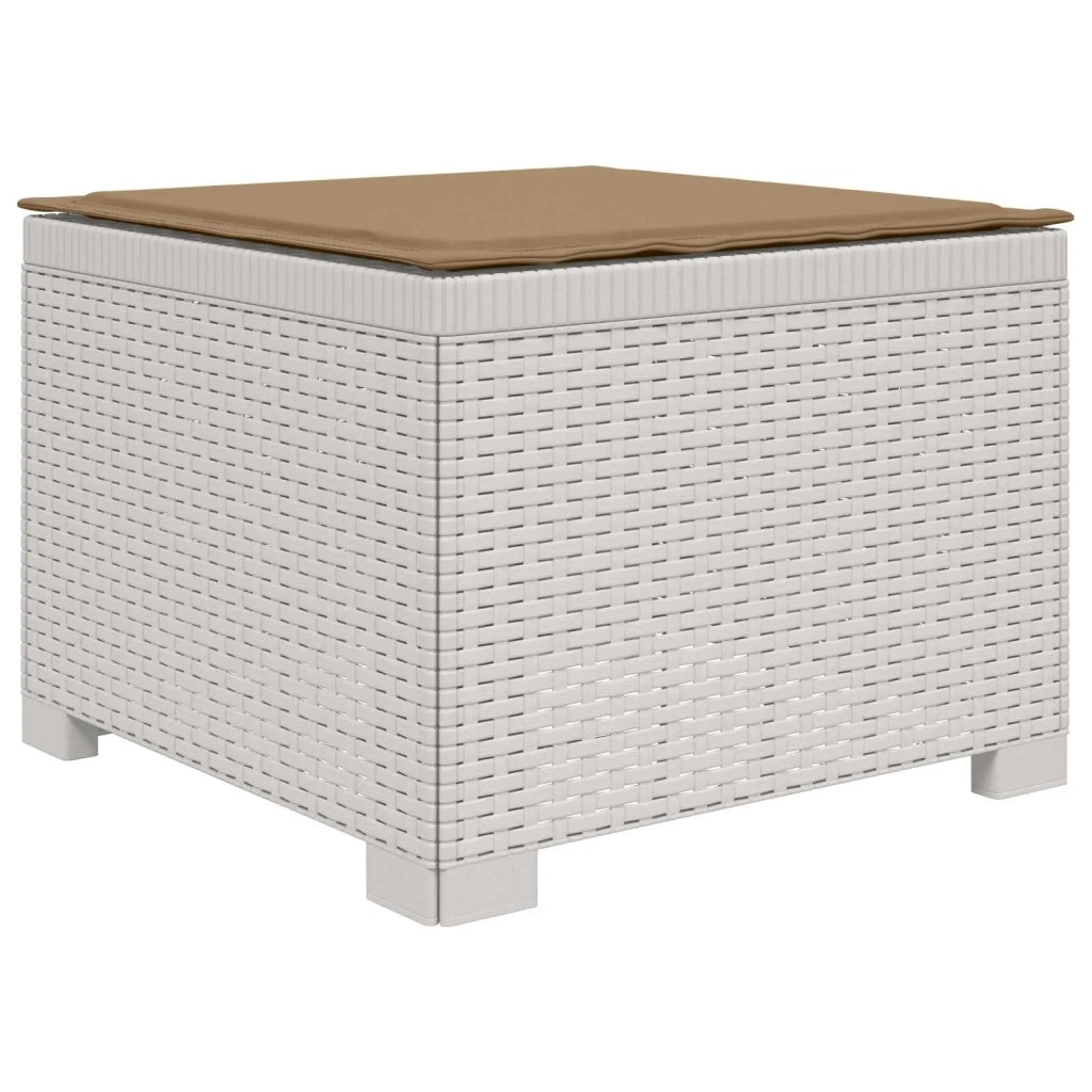 Divano da giardino 3 posti con cuscini in look rattan PP Bianco 8011898