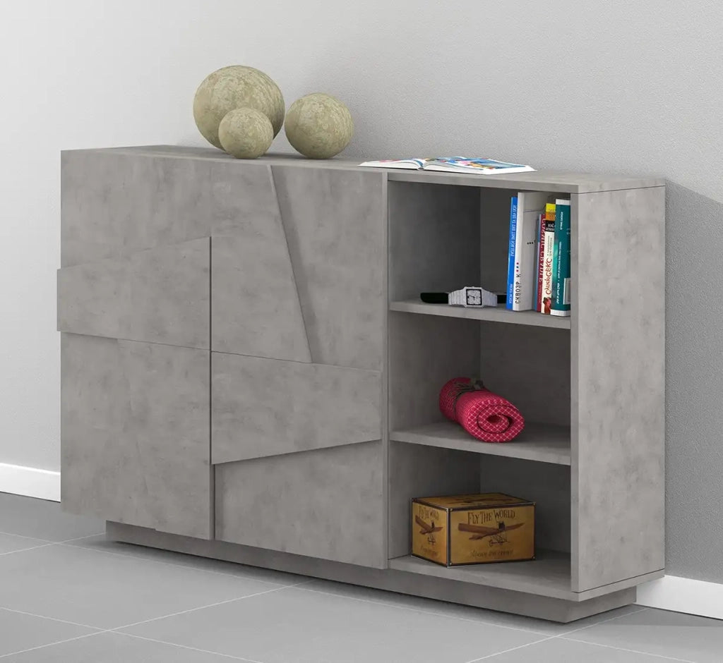 Mobile PING L 121.8 x H 86 x P 39.2 cm grigio cemento