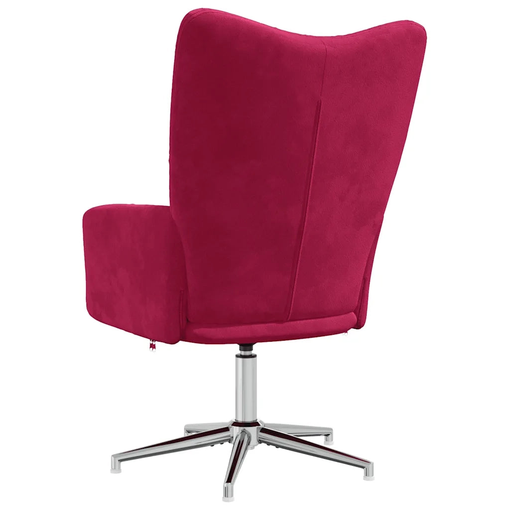 Sedia Relax Rosso Vino in Velluto 328122
