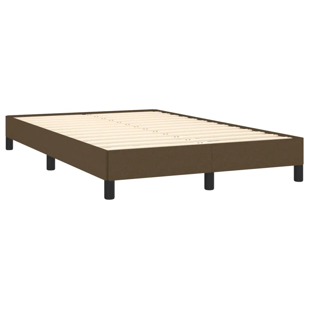 Giroletto a Molle con Materasso Marrone Scuro 120x190cm Tessuto 3269733