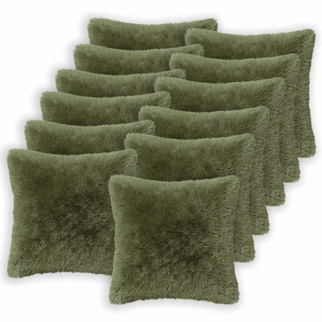 Cuscino con cuscino HEERLEN 6 pz Verde Fleece PV 924803