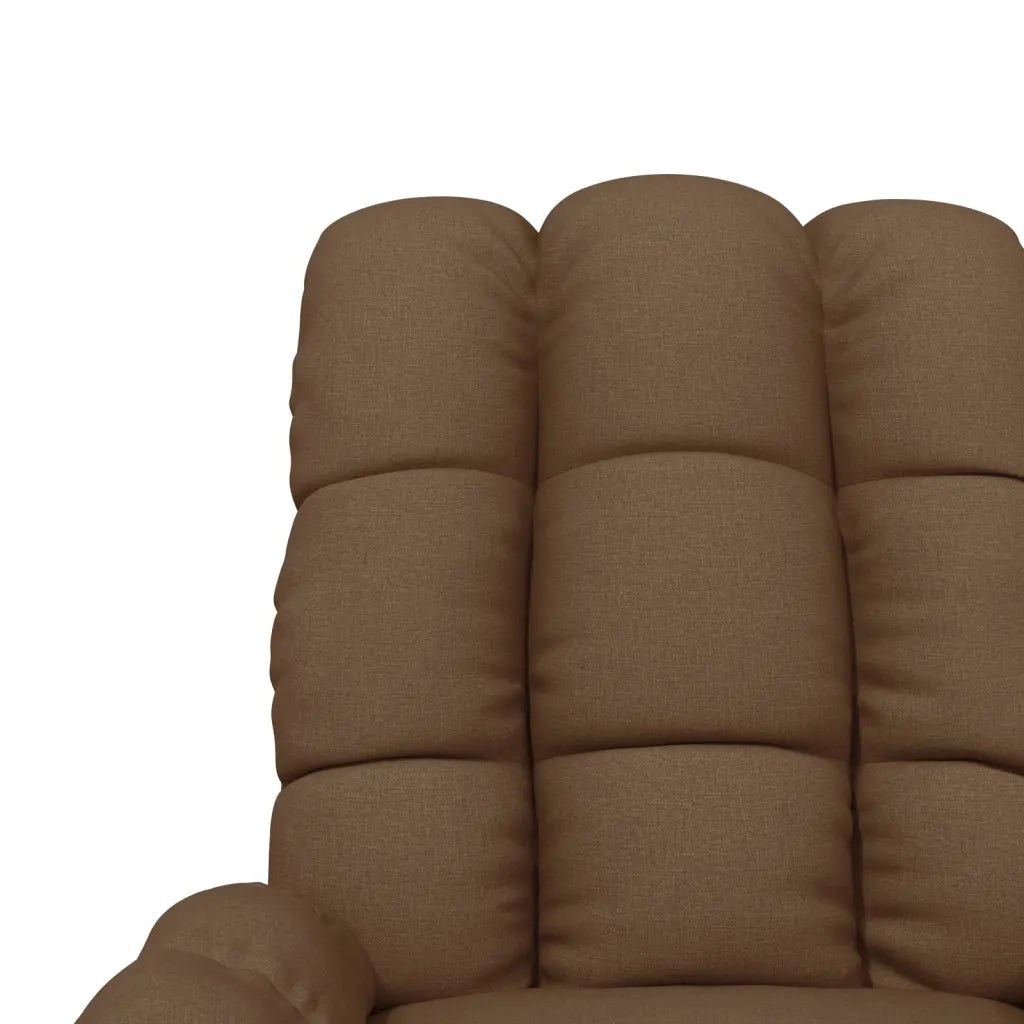 Poltrona Elettrica Reclinabile Marrone in Tessuto 3073752