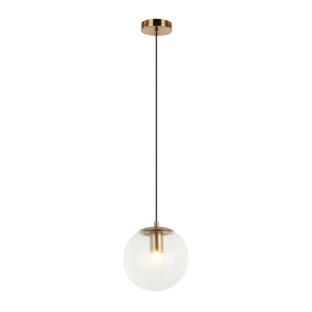 Lampada a sospensione Sarpo Italux ottone vetro E27
