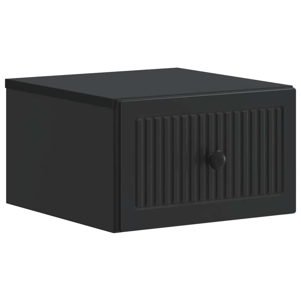 Mobiletto da notte a muro 2 pcs Nero 33 x 34,5 x 20 cm 897918