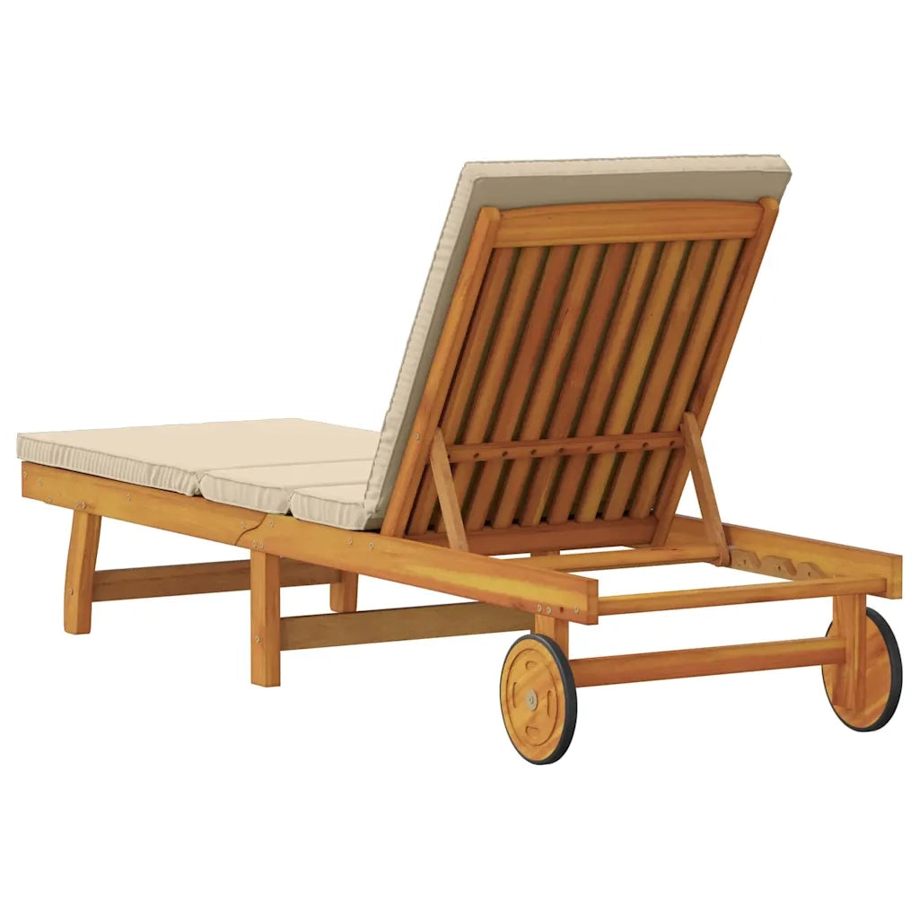 Lettino da sole Marrone 199 x 63 x 85 cm 4105537