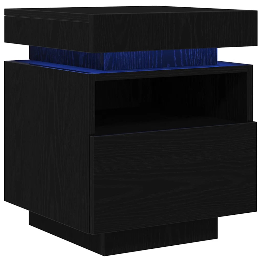 Armadio da Notte 2 pcs Rovere Nero 40 x 39 x 48,5 cm 862187