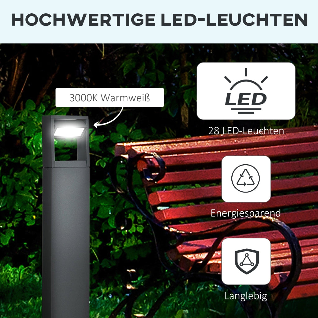 LAMPADA DA GIARDINO LED 16 x 5 x 90 cm Grigio scuro IP65