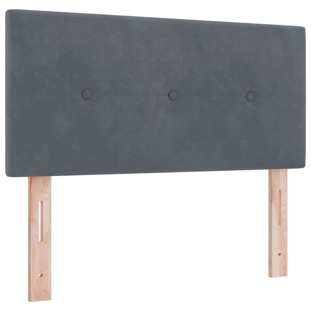Letto con Box Spring, Materasso e LED Grigio Scuro 90 x 190 cm 3453248