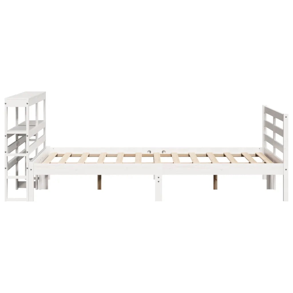 Letto senza Materasso Bianco 120x190 cm Legno Massello di Pino
