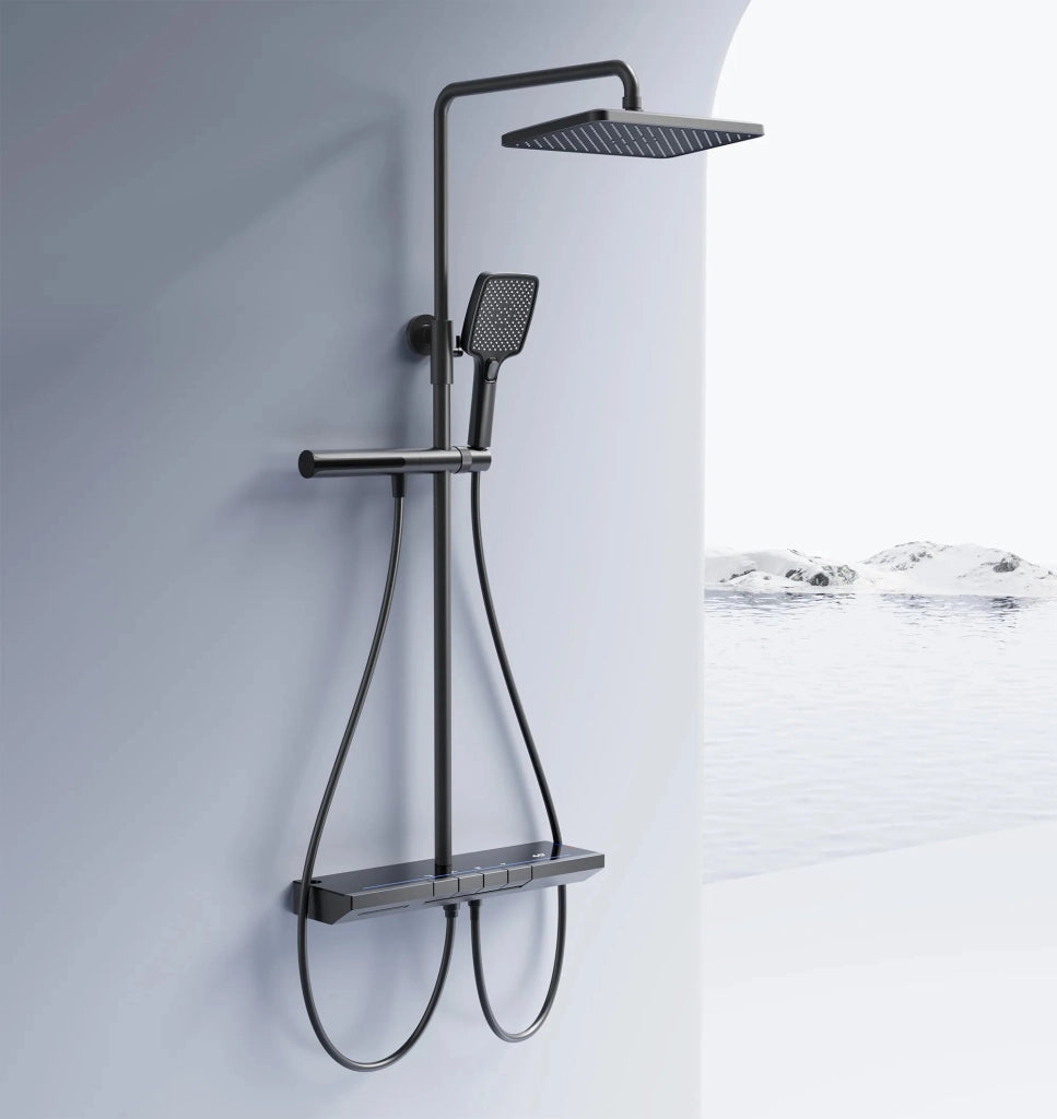 Set Doccia Con Termostato Rea Pedro Titanium