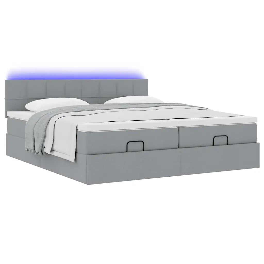 Struttura Letto Pouf con Materassi 180x200 cm in Tessuto 3312843