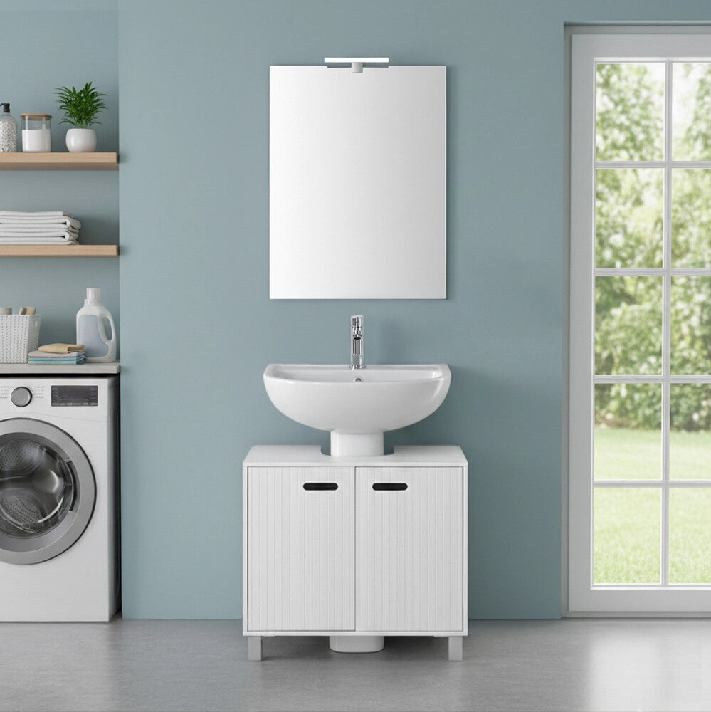 Mobile sottolavabo 60 cm bianco con 2 ante Fast