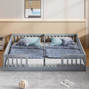Letto a pannelli 90x200 - Xylo - Grigio con sponda