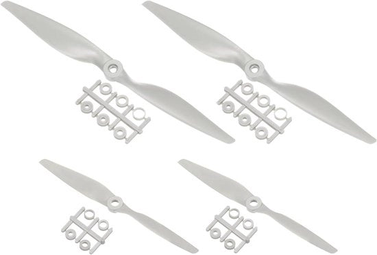 Propulsore a 6 x 4 e 15 x 8 per aeromodelli elettrici - Grigio - Inclusi anelli di adattamento - 2 pezzi