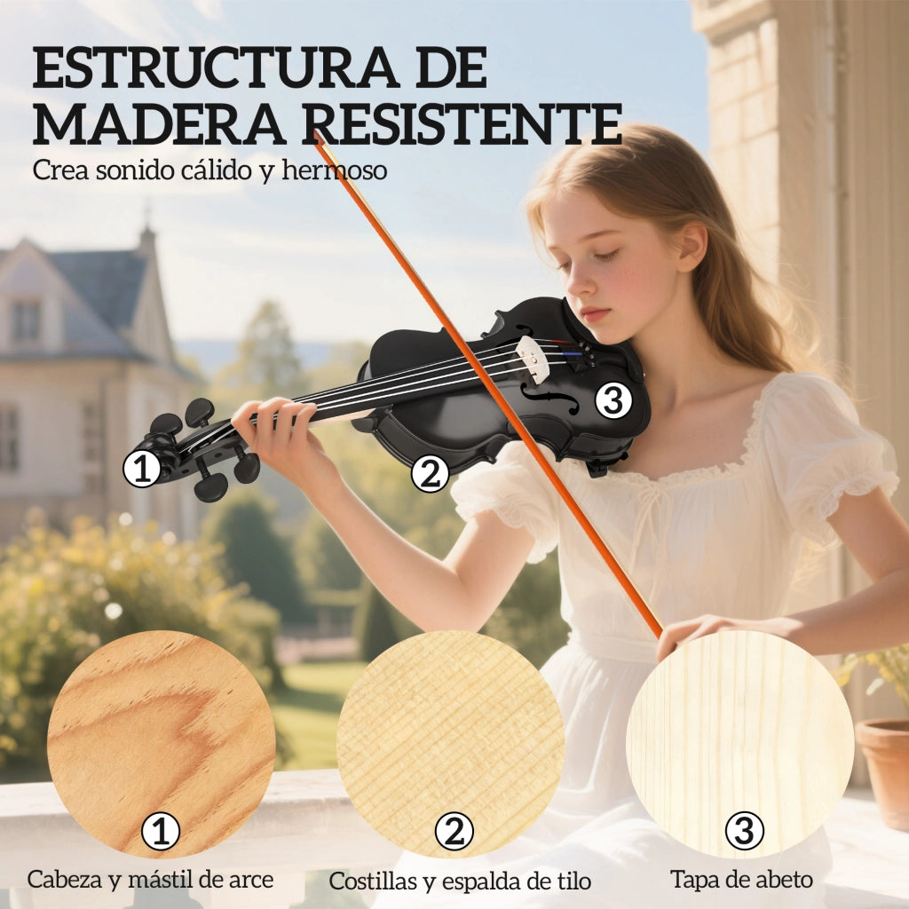 Violino 4/4 ¨C Minimal ¨C Nero con Custodia