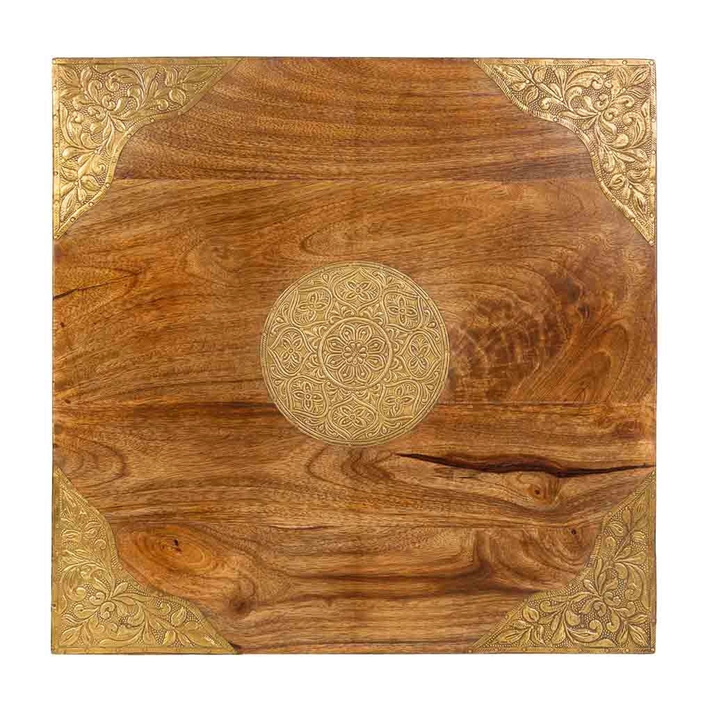 Sgabello in legno e metallo 45X45X53h cm