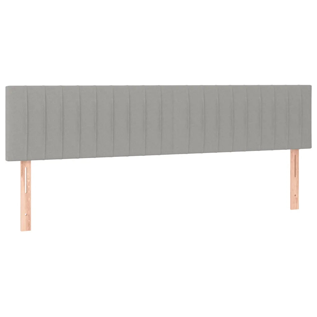 Letto a Molle Materasso e LED Grigio Chiaro 200x200 cm Tessuto 3133341