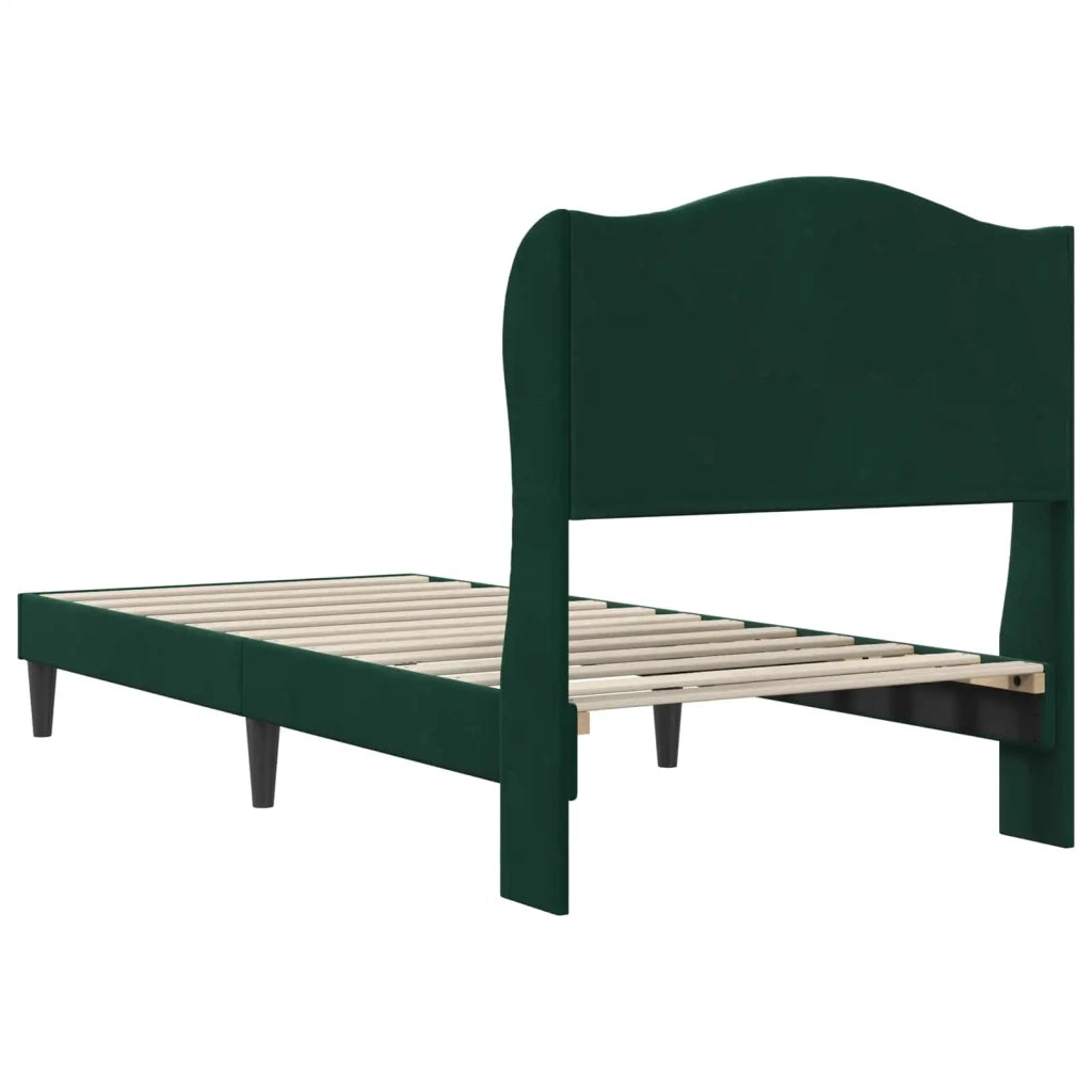 Struttura del letto Verde Scuro 90 x 190 cm Velluto 42027889
