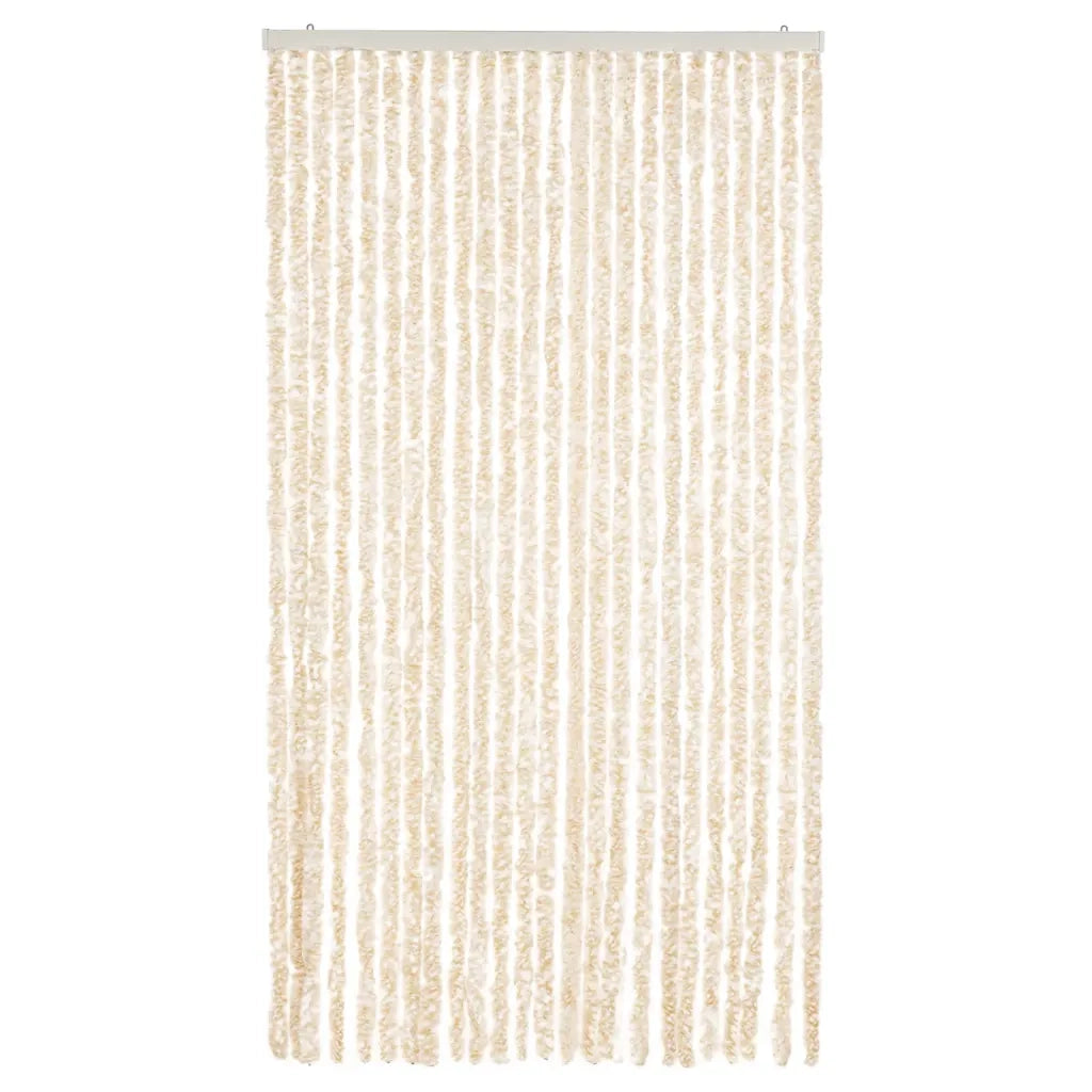 Tenda Antimosche Beige e Bianca 100x220 cm in Ciniglia 377344