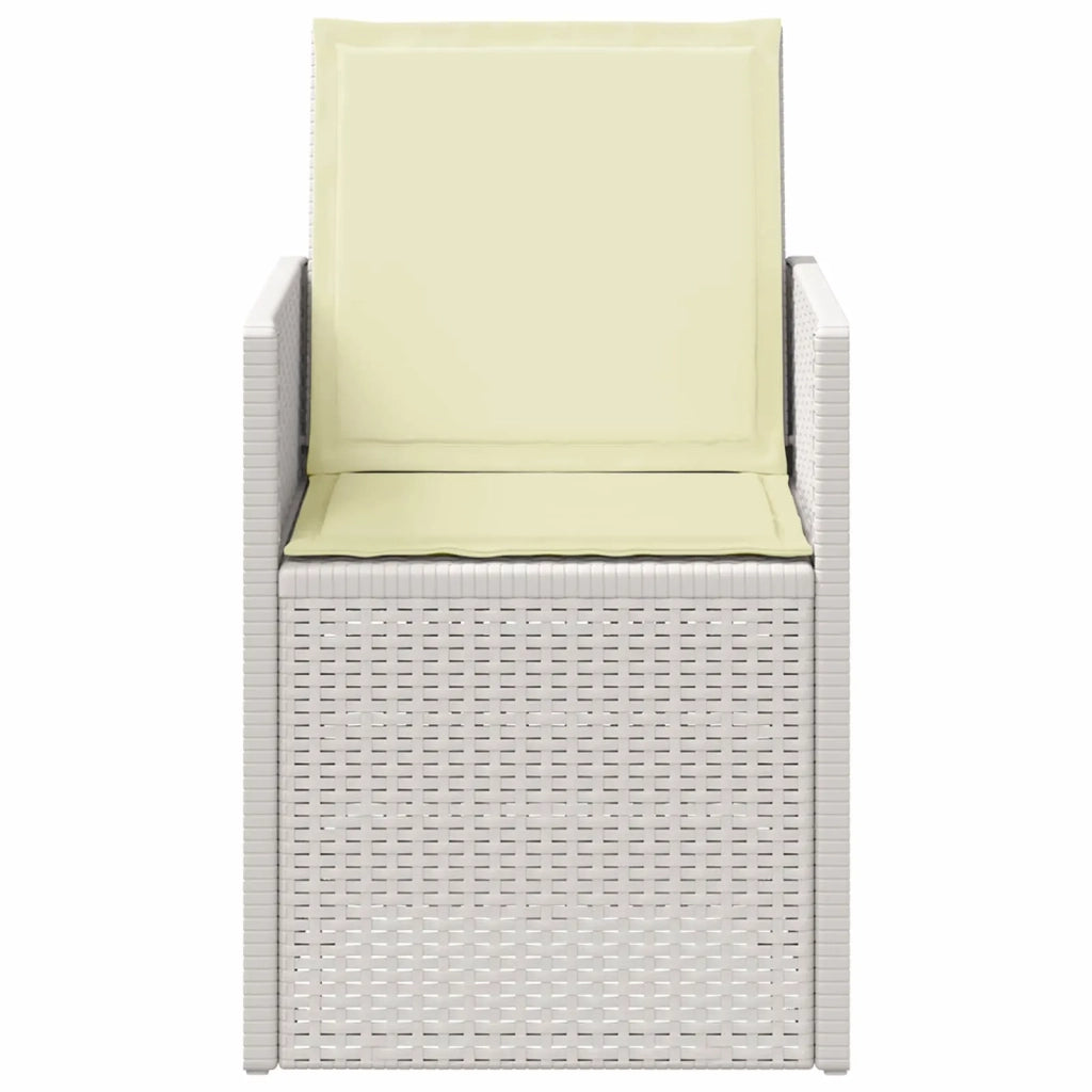 Sedie da pranzo da giardino 2 pcs Bianco e Crema PP 8000002
