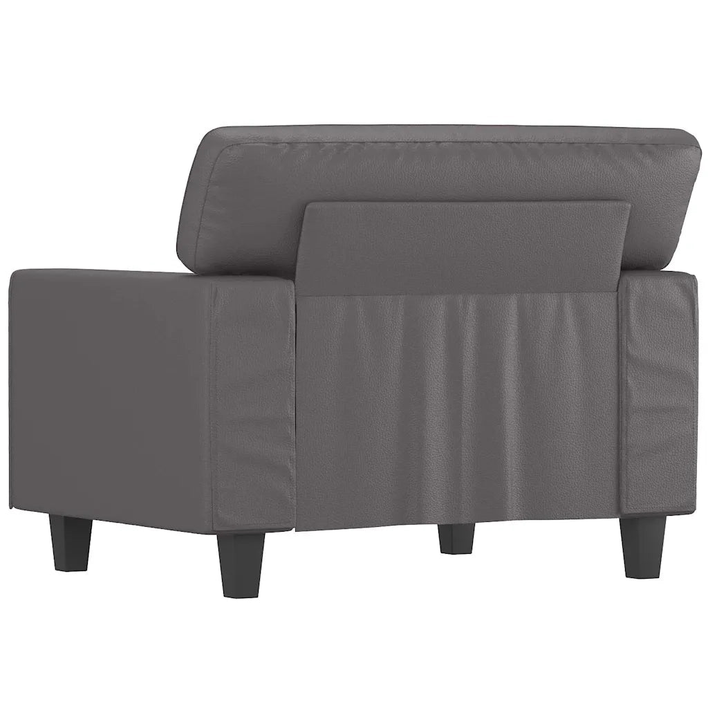 Poltrona | Sedia Relax Grigia 60 cm in Similpelle