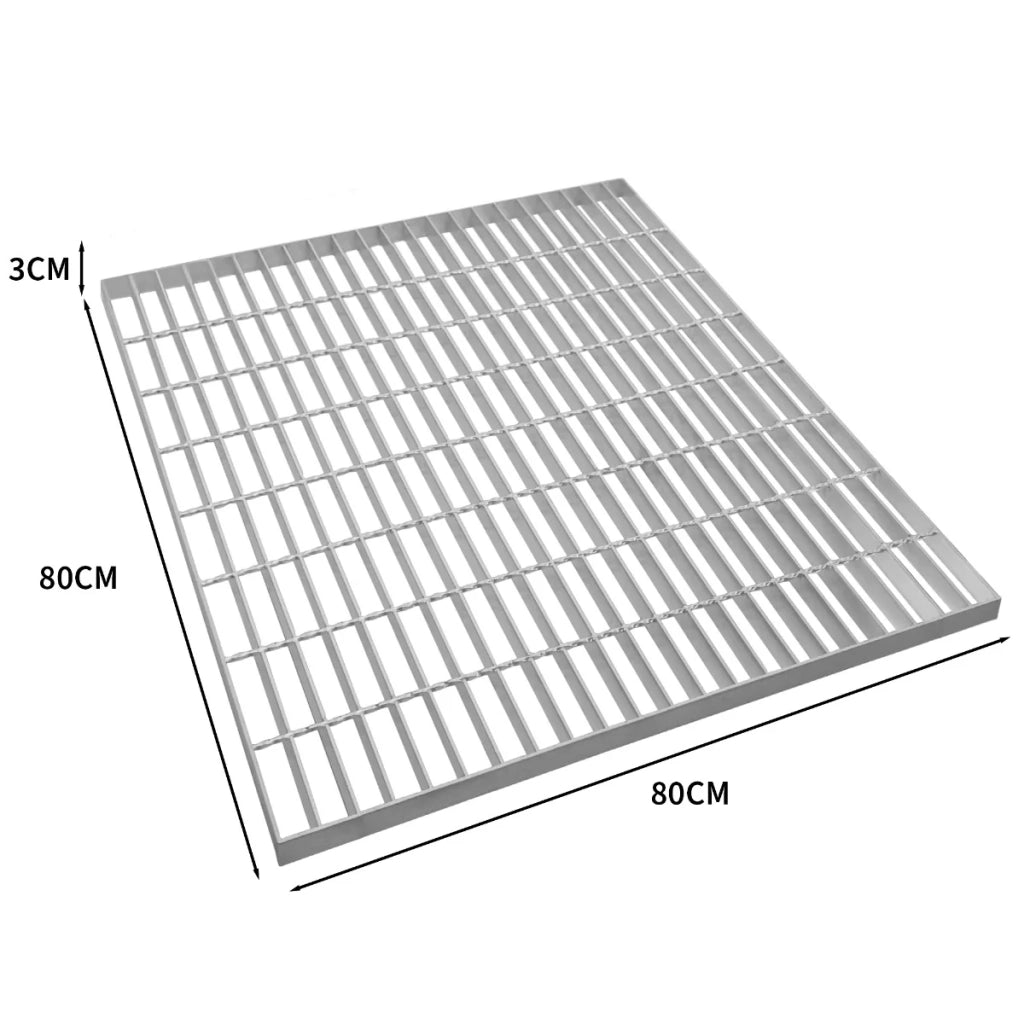 Griglia passerella in acciaio zincato griglia pavimento con scarico grigliato grondaia - 800 mm x 800 mm