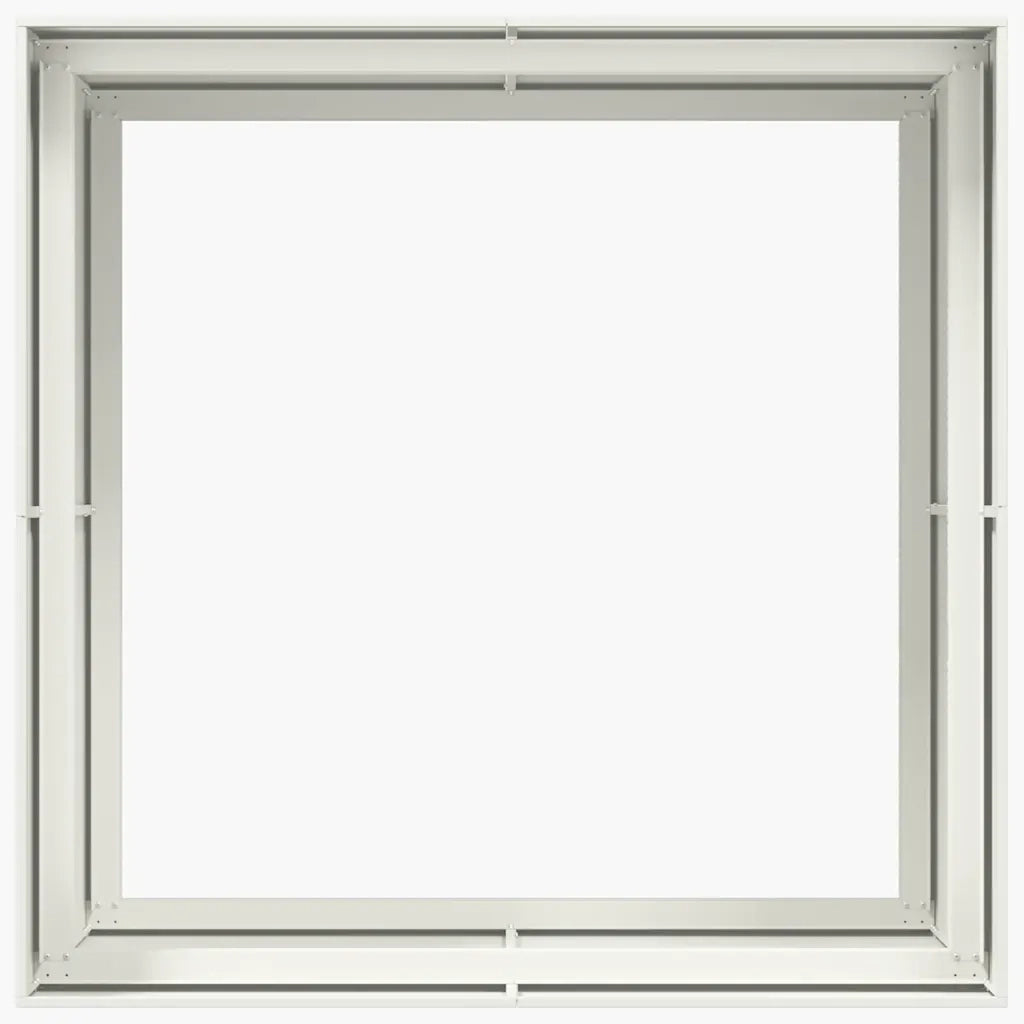 Fioriera Bianca 100x100x80 cm in Acciaio 860823