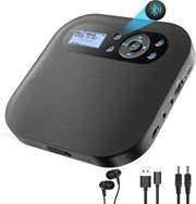 CD Player Portatile con Bluetooth e FM - Discman Ricaricabile per Auto